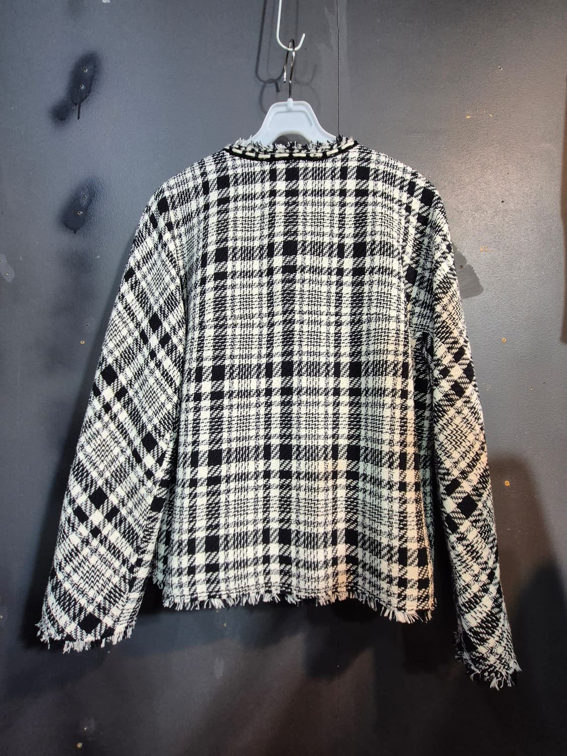 레노마 간절기 체크 패턴 트위드 자켓 77 프리 상품이미지2