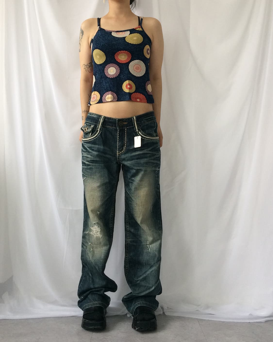 Oriental mood printing sleeveless 상품이미지3