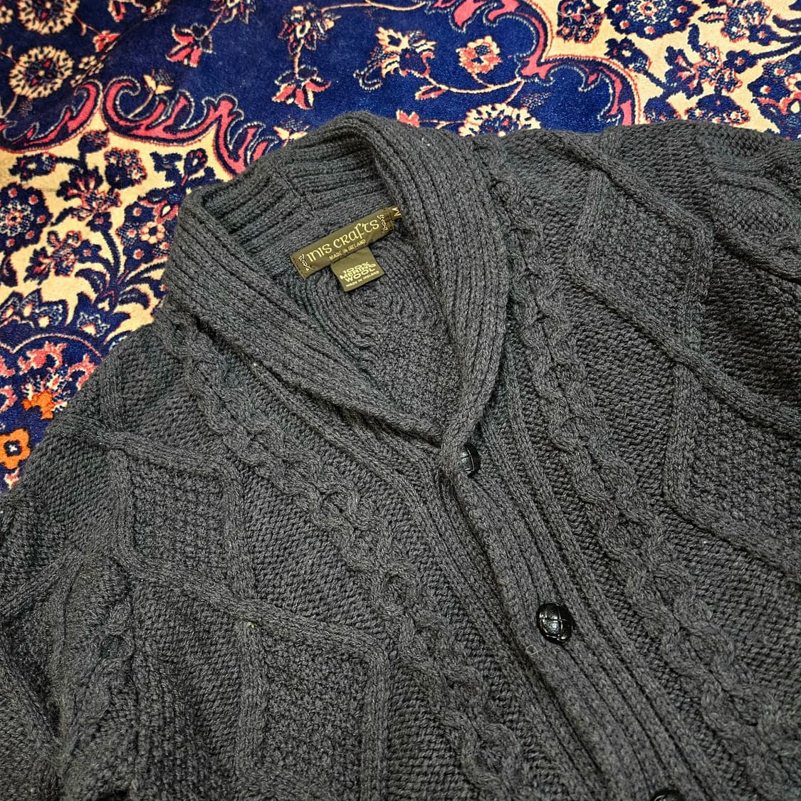 이니스크레프트 in IRELAND 메리노울 100% 숄카라 가디건 상품이미지2