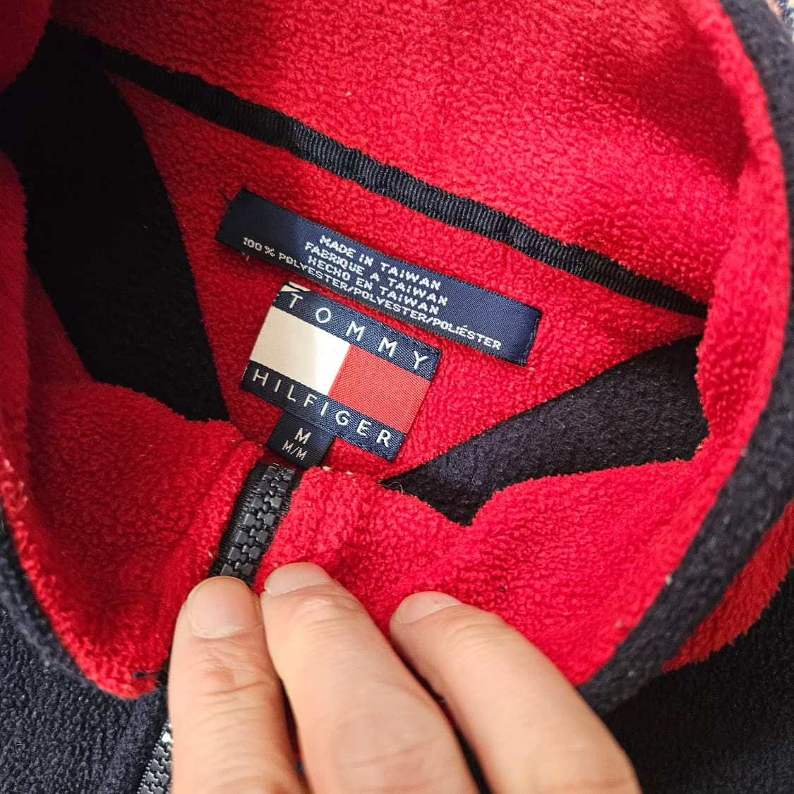 타미힐피거 플리스 루즈핏 센터로고 아노락 M size 상품이미지4