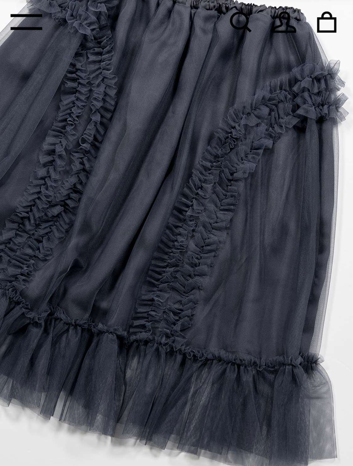 (새상품)생긴스튜디오 러플 샤스커트 더스티블루 상품이미지3