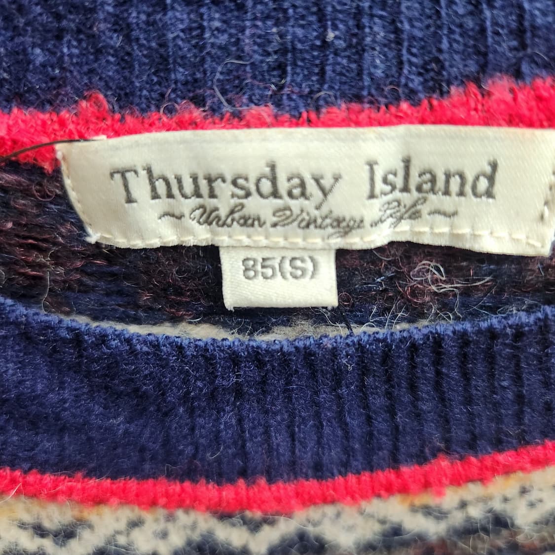 써스데이아일랜드 페어아일 패턴 니트 S(M) 상품이미지5