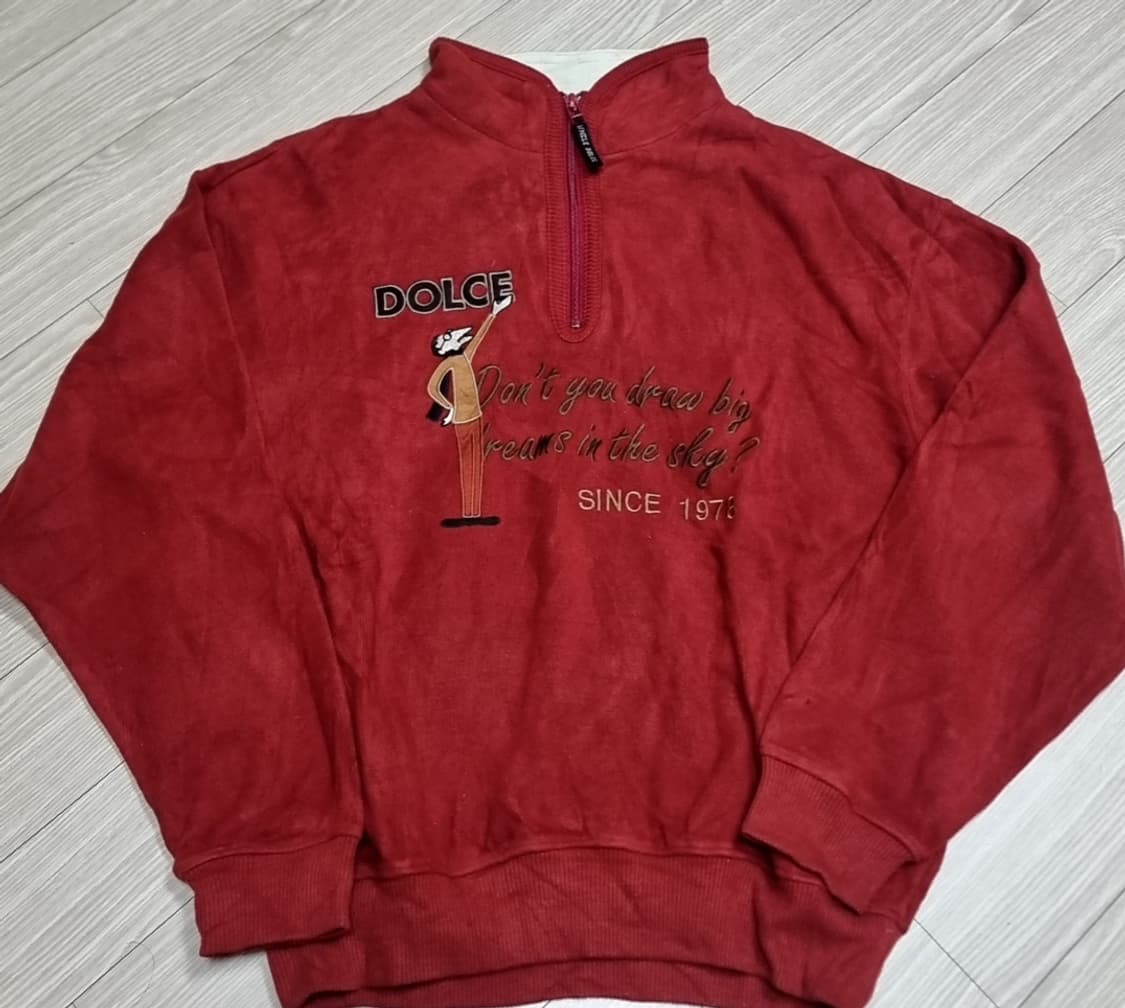 일본제 돌체 반집업 맨투맨 레드(100-105) 상품이미지1