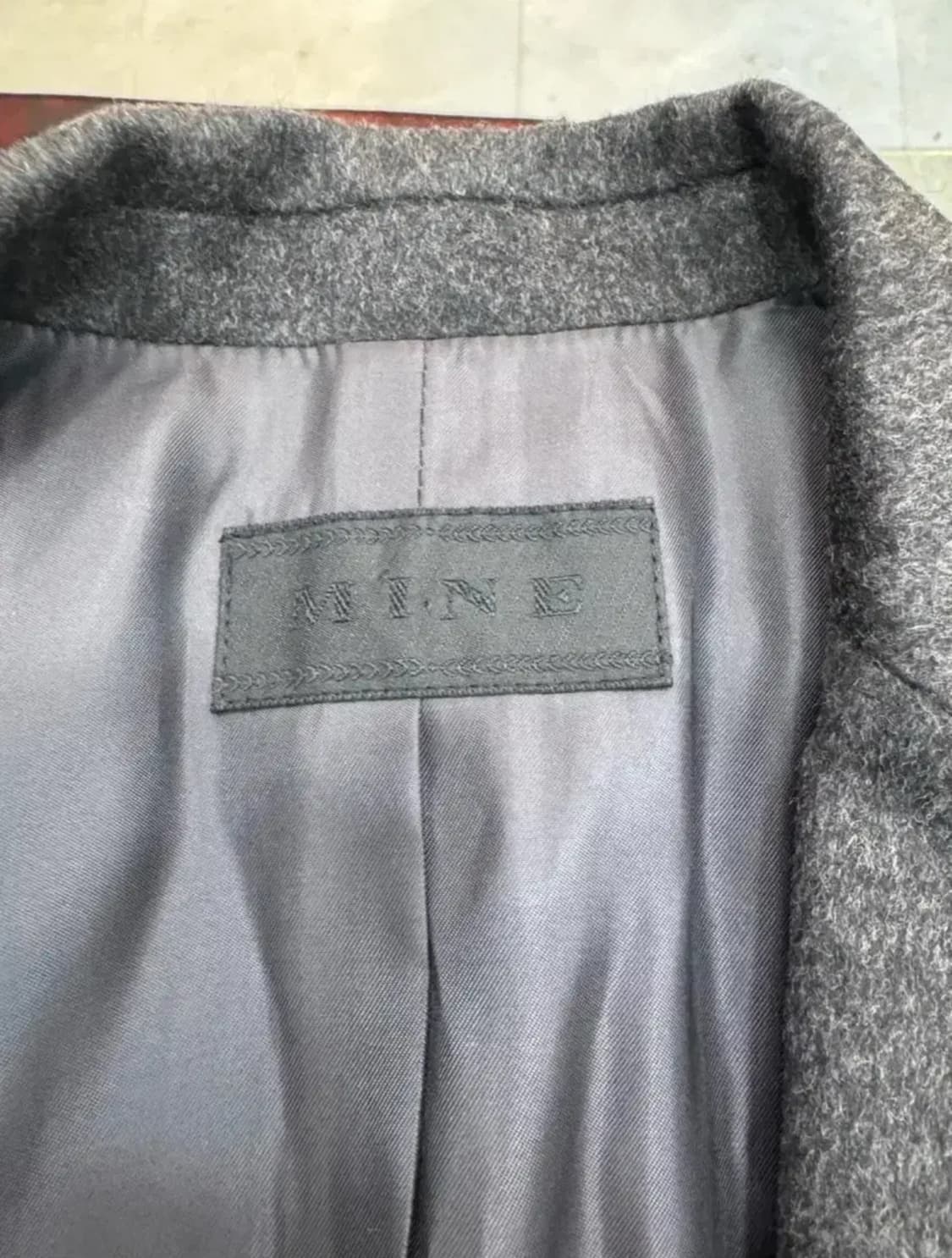 MINE 마인 울 블렌드 테일러드 자켓 / 차콜 그레이 / 클래식 슬림핏 상품이미지7