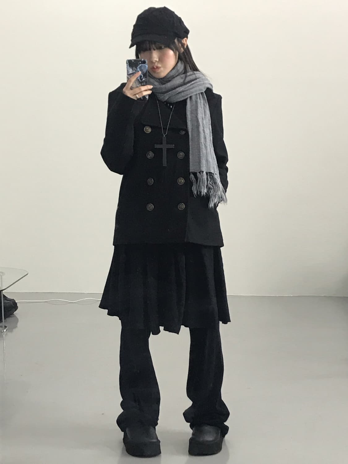 Jpn Black Wool Mini Coats 상품이미지1