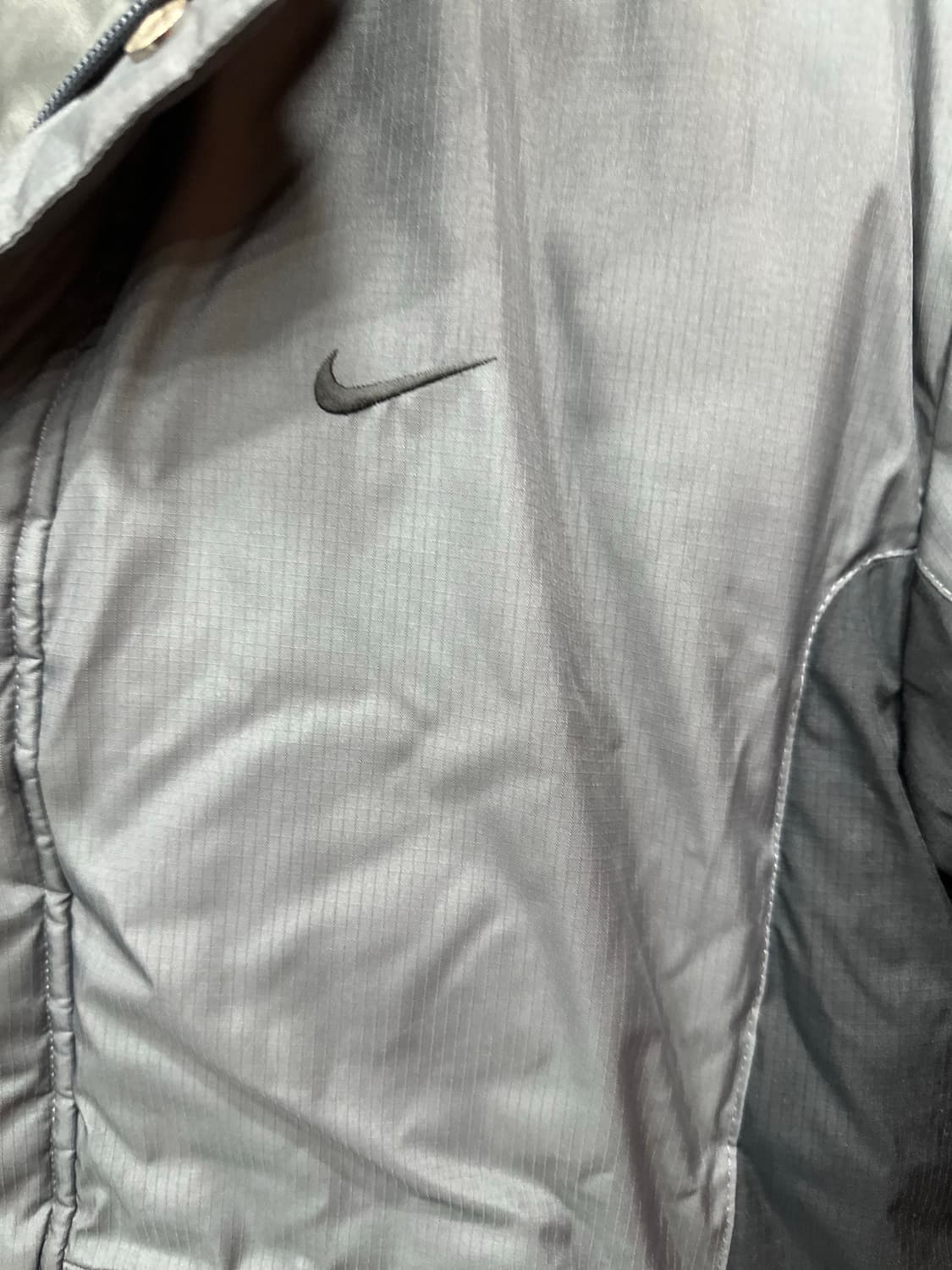 나이키 패딩 점퍼 그레이/블랙 커브포켓패딩 m 100 상품이미지3