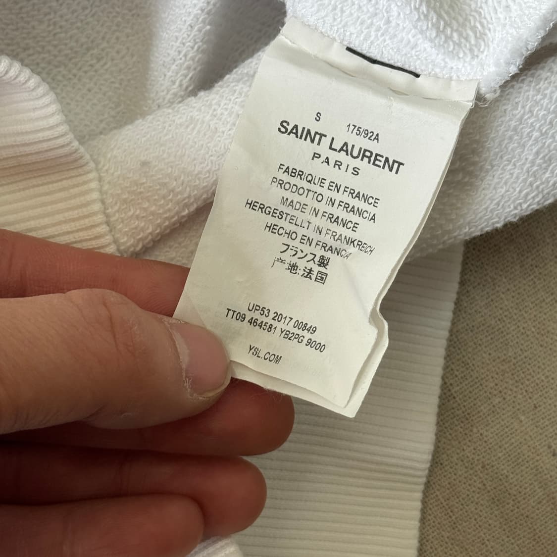 생로랑 리비고쉬 화이트 후드 S 상품이미지6