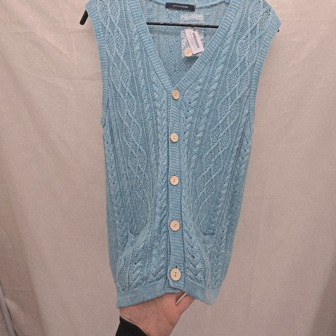 URBAN RESEARCH DOORS 린넨 니트 베스트 상품이미지2