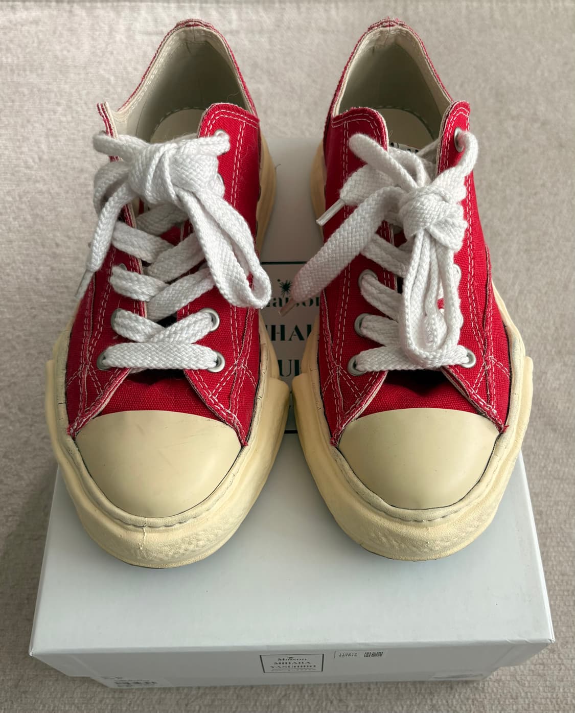 미하라 야스히로 피터슨 캔버스 스니커즈 레드 / 43 상품이미지2