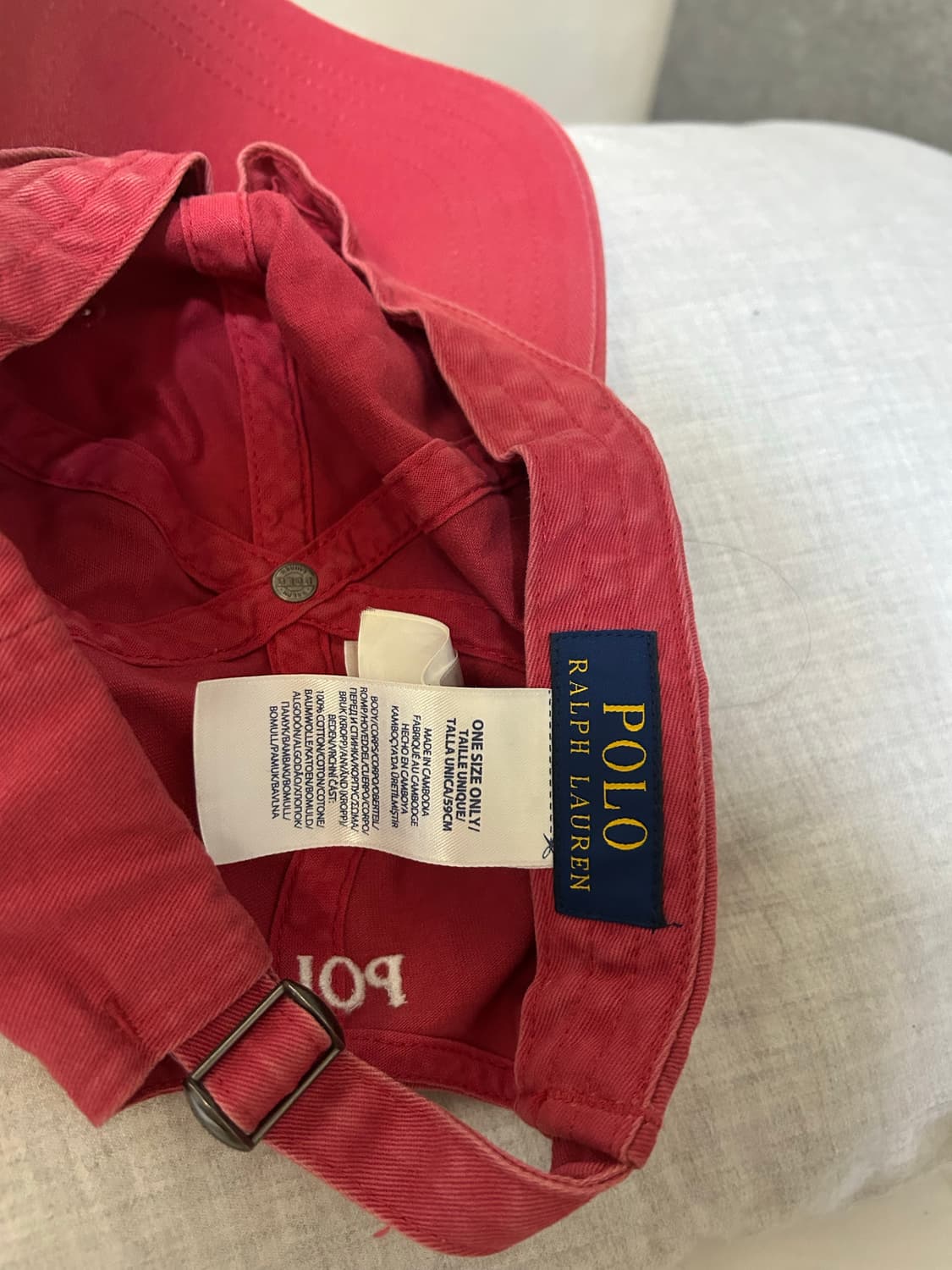 폴로 핑크 볼캡 상품이미지3