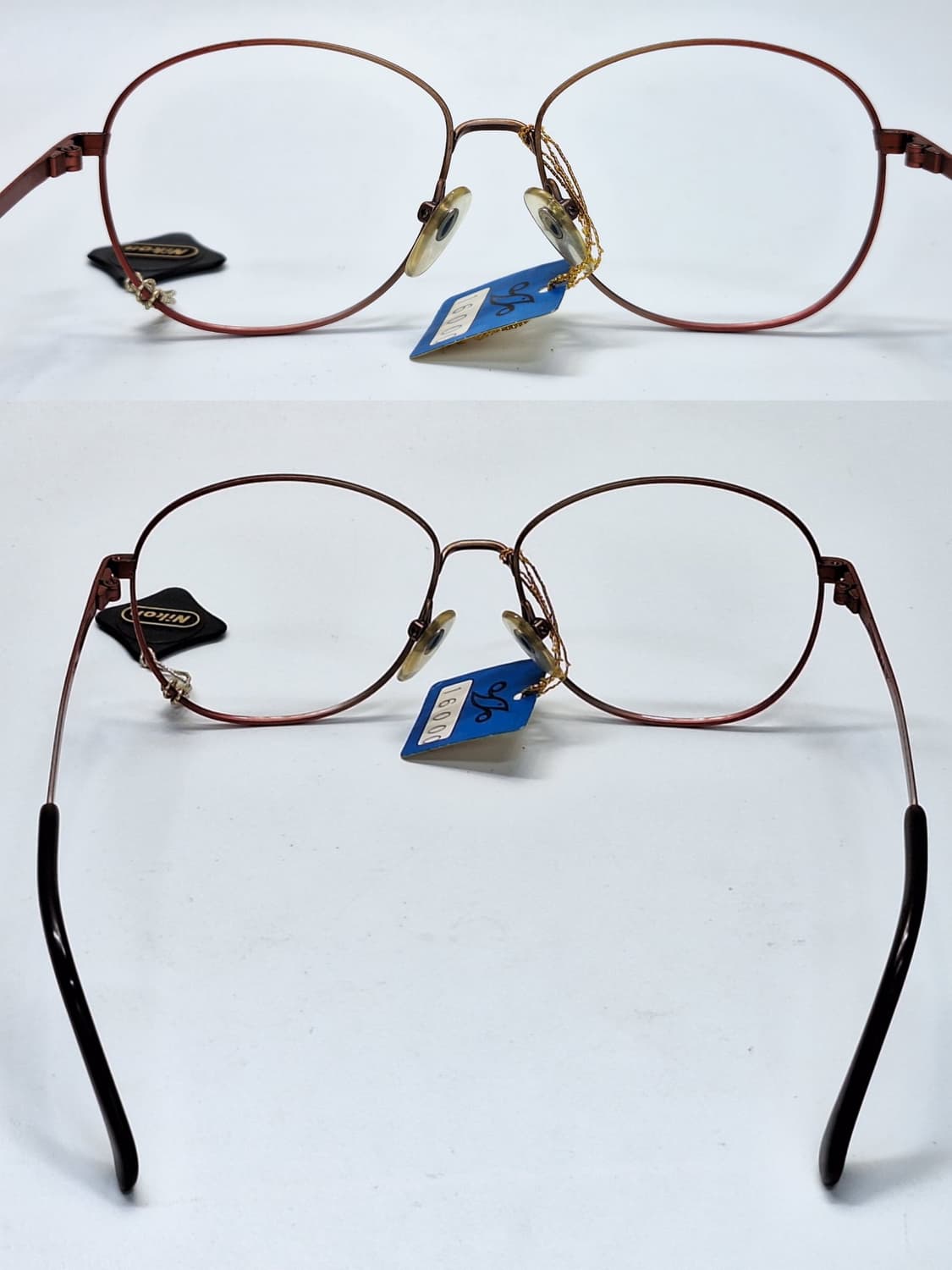 니콘 FB 645-54 안경테 54mm 로즈 오벌 라운드 일본 빈티지 상품이미지8