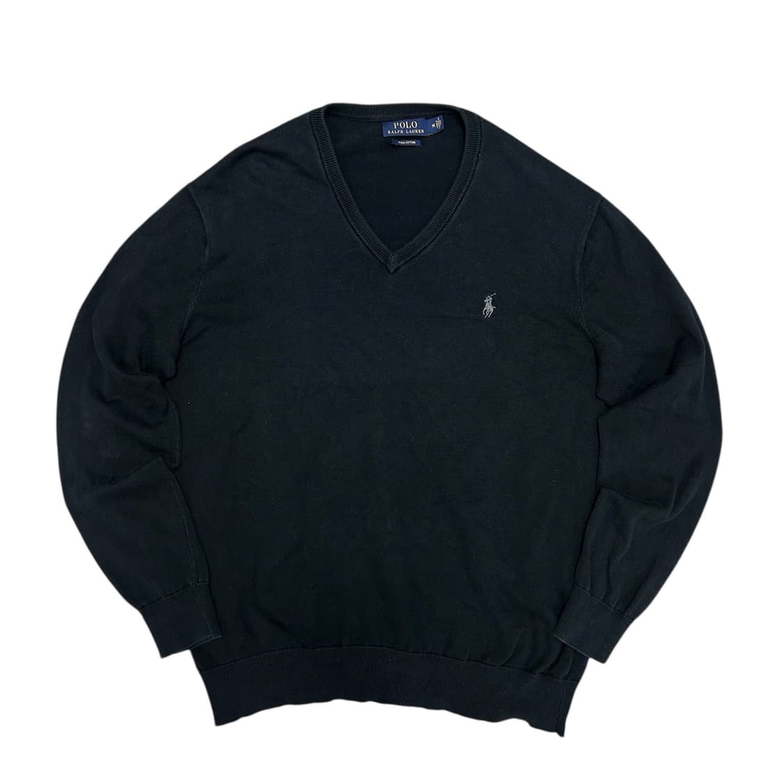 폴로 피마코튼 브이넥 니트(M) 상품이미지1