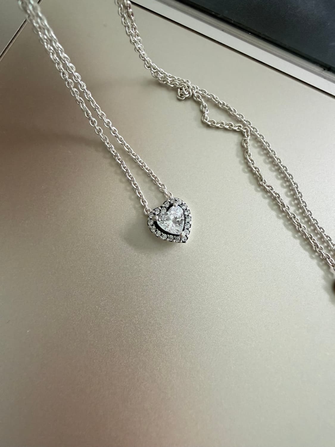 판도라 하트 큐빅 목걸이 상품이미지1