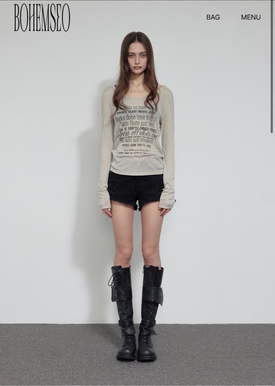 보헤미안서울 레터링t 베이지 상품이미지1