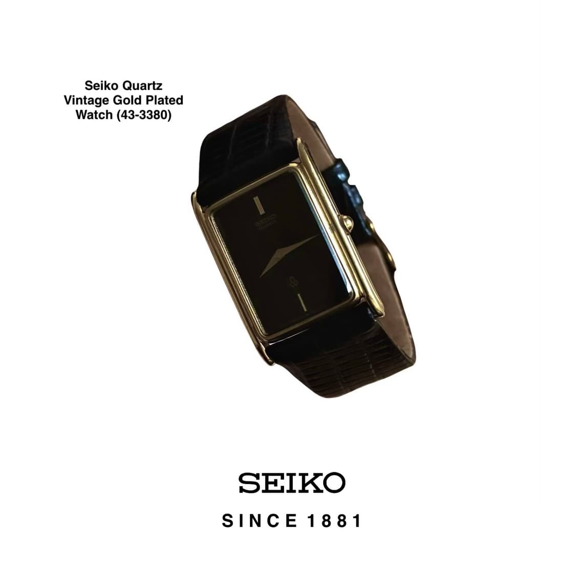 1980s Seiko Tank Gold Plated Quartz Vint 상품이미지3