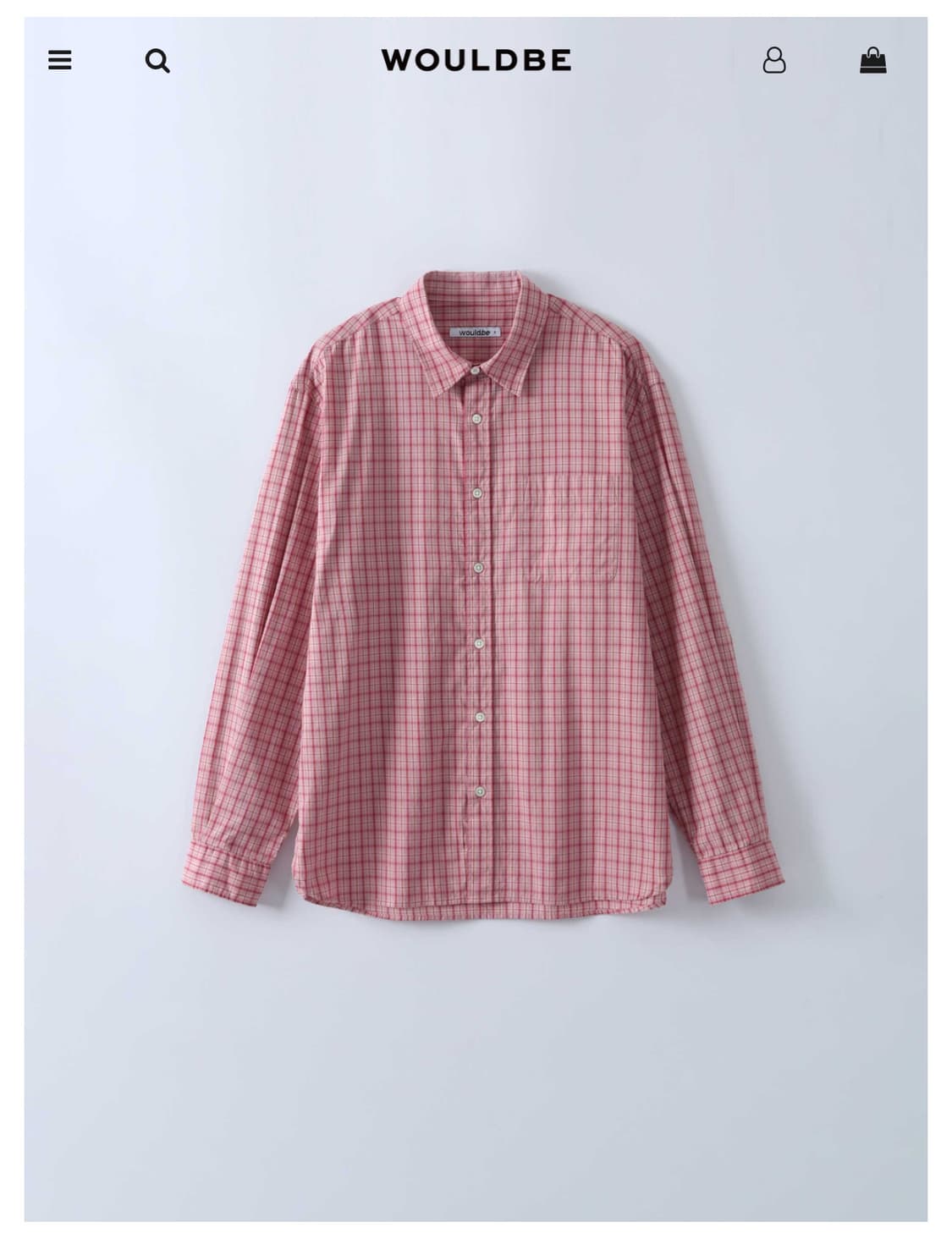 우드비 릴렉스드 체크셔츠(핑크) 상품이미지4