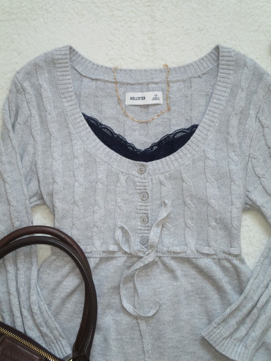 🪽Hollister babydoll knit 베이비돌 7부 니트 상품이미지2