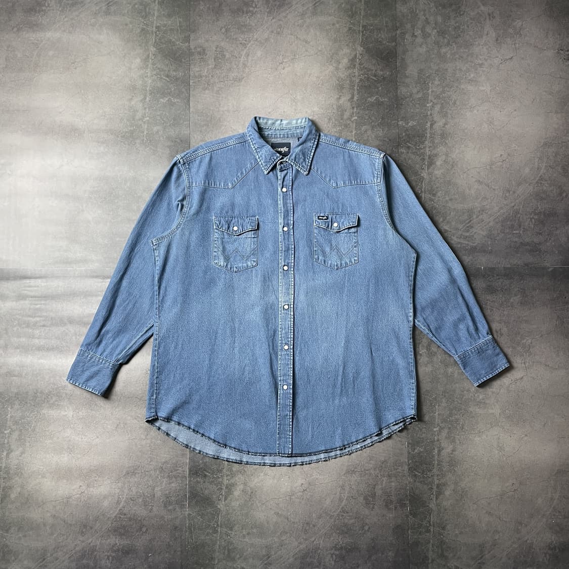 WRANGLER 랭글러 빈티지 웨스턴 데님 코튼 셔츠 A00502 상품이미지1