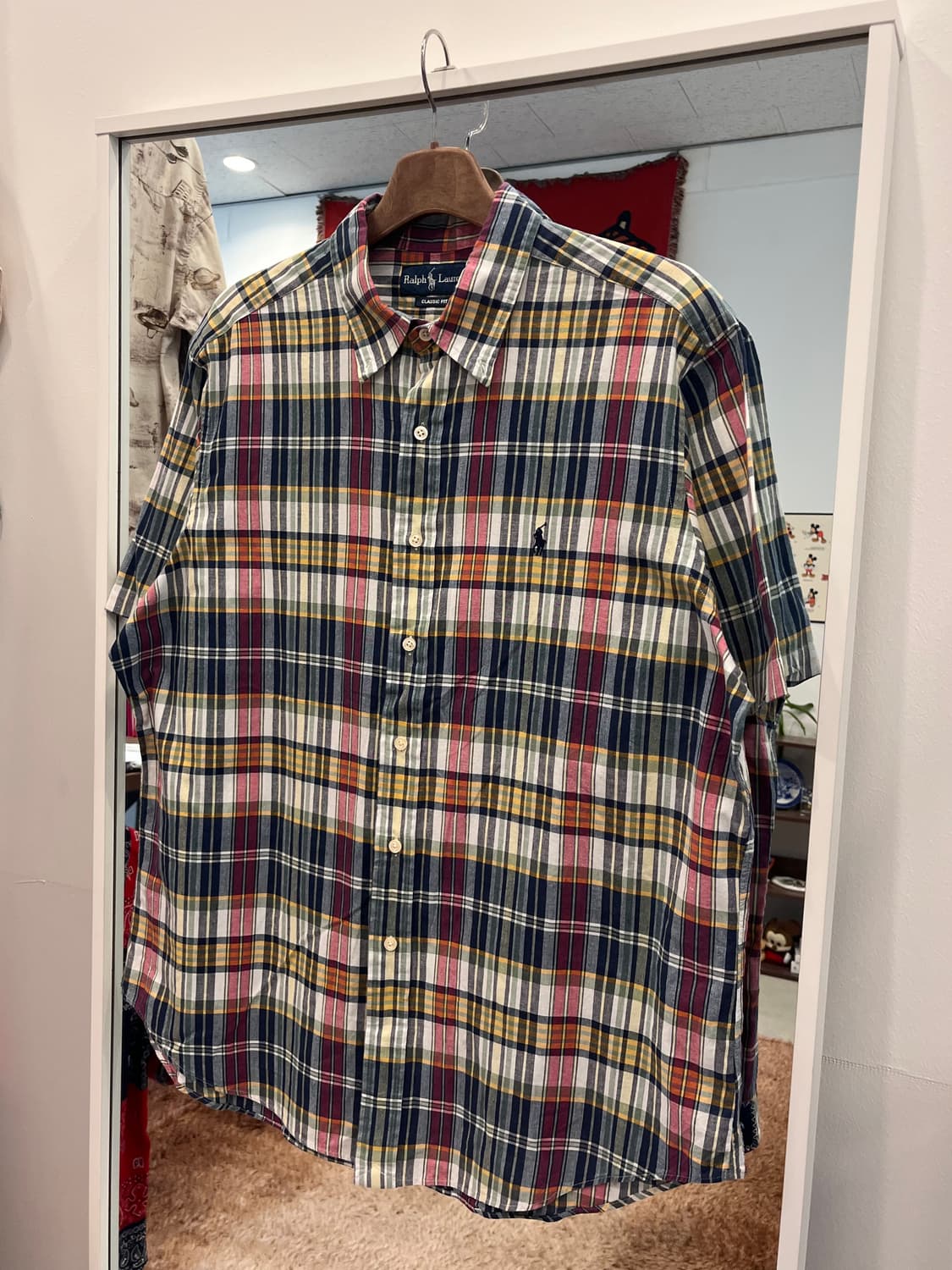 Polo RL 폴로 랄프로렌 CLASSIC FIT 체크 반팔 셔츠 상품이미지1