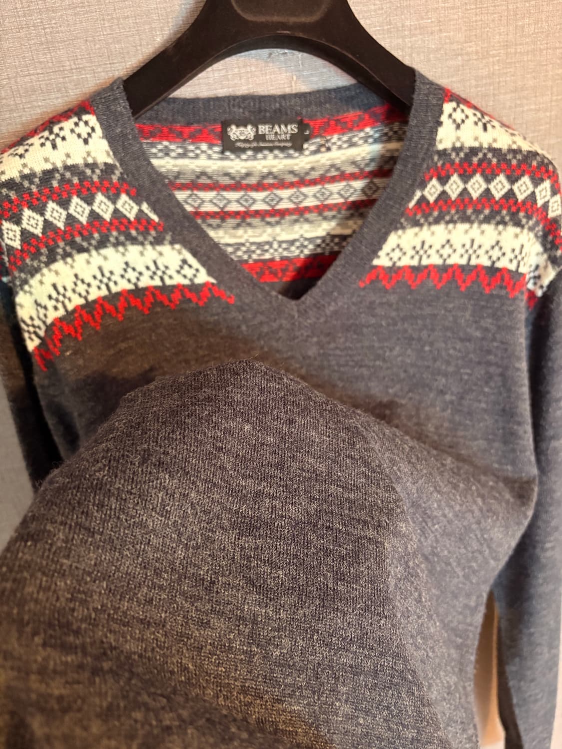 BEAMS HEART 노르딕 패턴 니트 Japan 상품이미지3