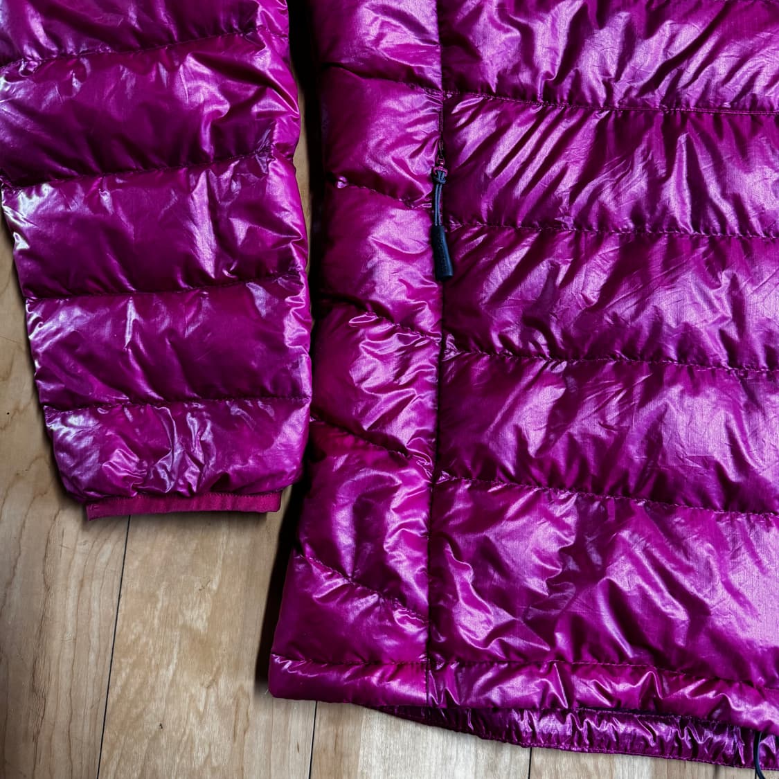 몽벨 경량패딩 다운자켓 핑크 L 상품이미지4