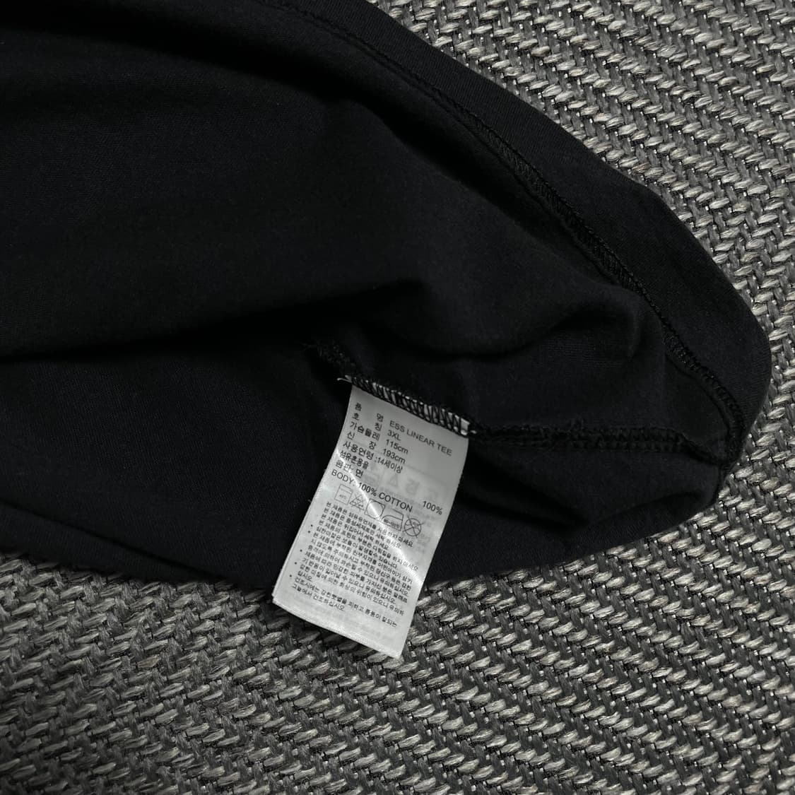 아디다스 에센셜 빅로고 반팔 티셔츠 블랙o 5147 상품이미지3