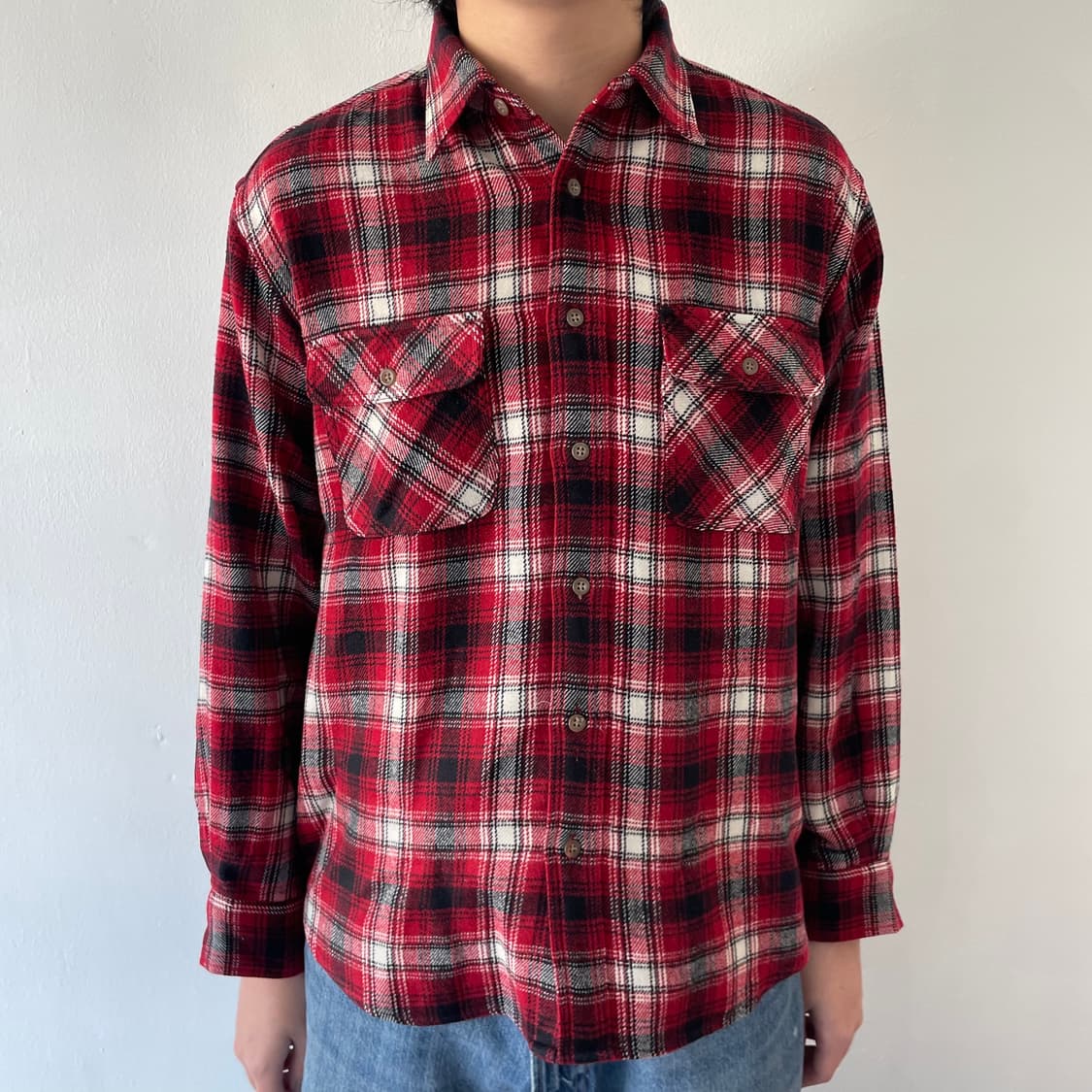 90s 초기 유니클로 플란넬 셔츠 상품이미지1