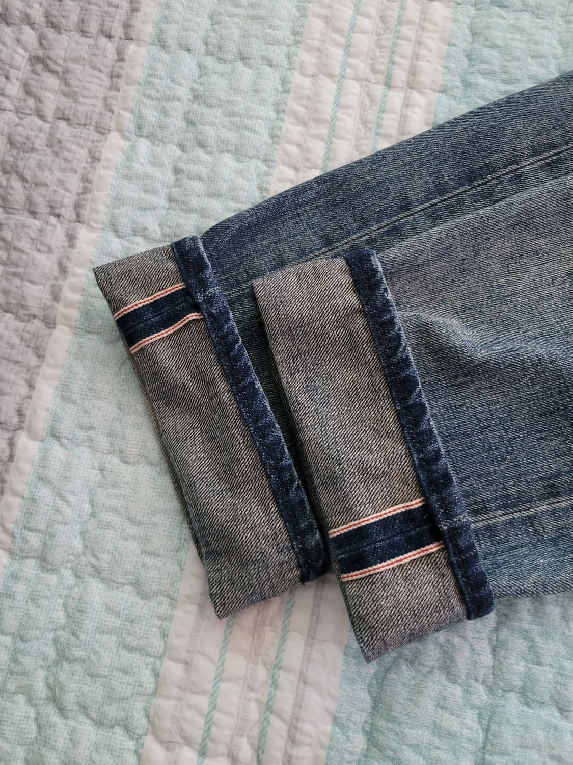 바나나리퍼블릭 Banana republic 슬림핏 연청 셀비지데님 30 상품이미지10