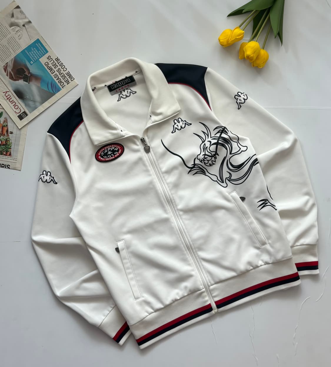 Kappa 카파 화이트 드래곤 트랙 져지  상품이미지1