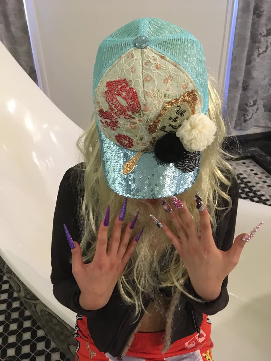 GIRLY Spangle Cap(Blue) 상품이미지4