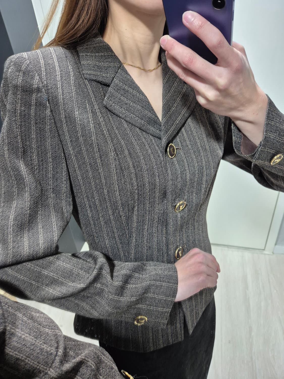 JAYRO. 스트라이프 브라운 자켓 상품이미지10