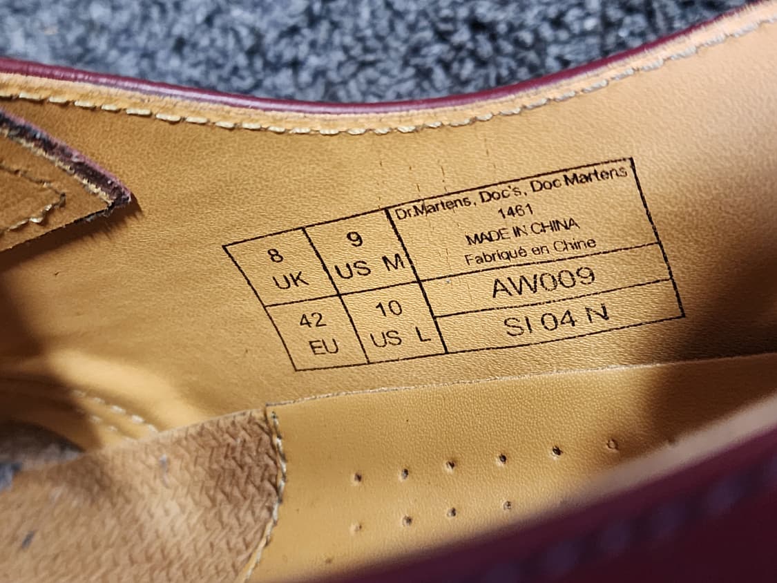 닥터마틴 1461 버건디 EU42 270 상품이미지6