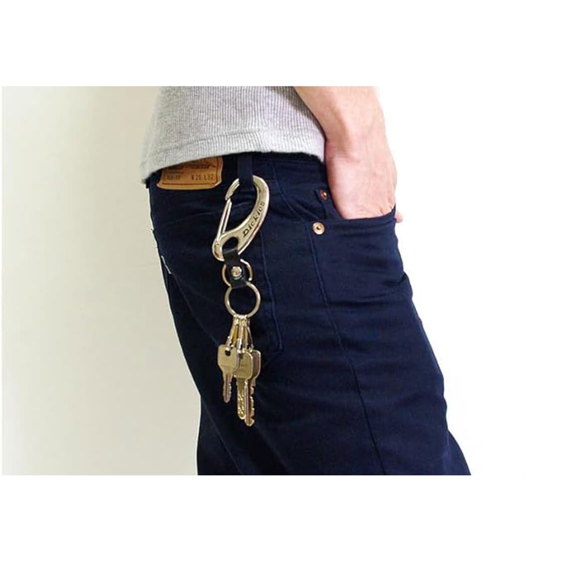 디키즈 실버 카라비너 키링 상품이미지2