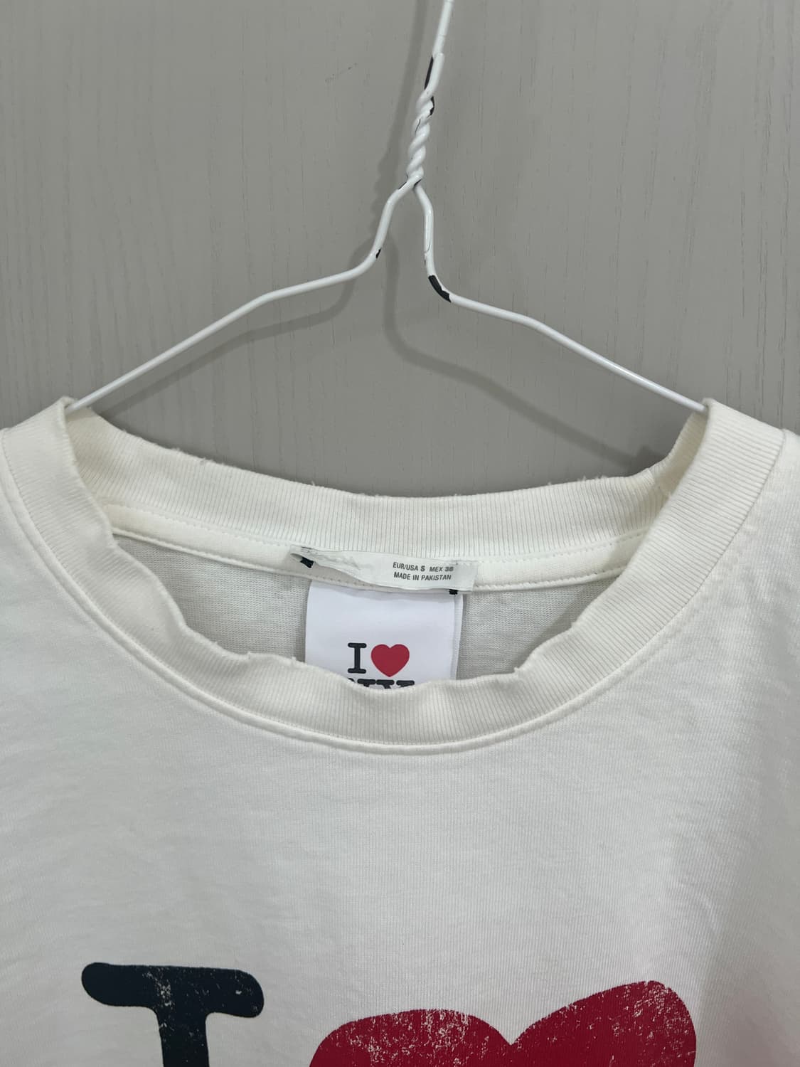 자라 I LOVE NY 크롭 반팔 (S) 상품이미지5