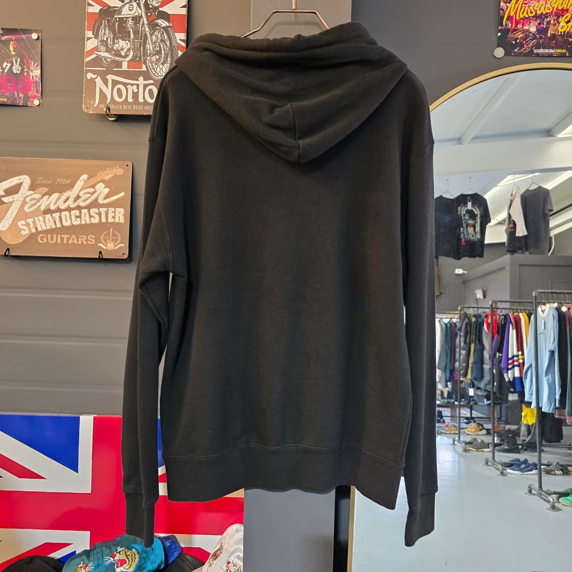 레드캡 카모 로고 후드티 블랙 L 오버핏 상품이미지2