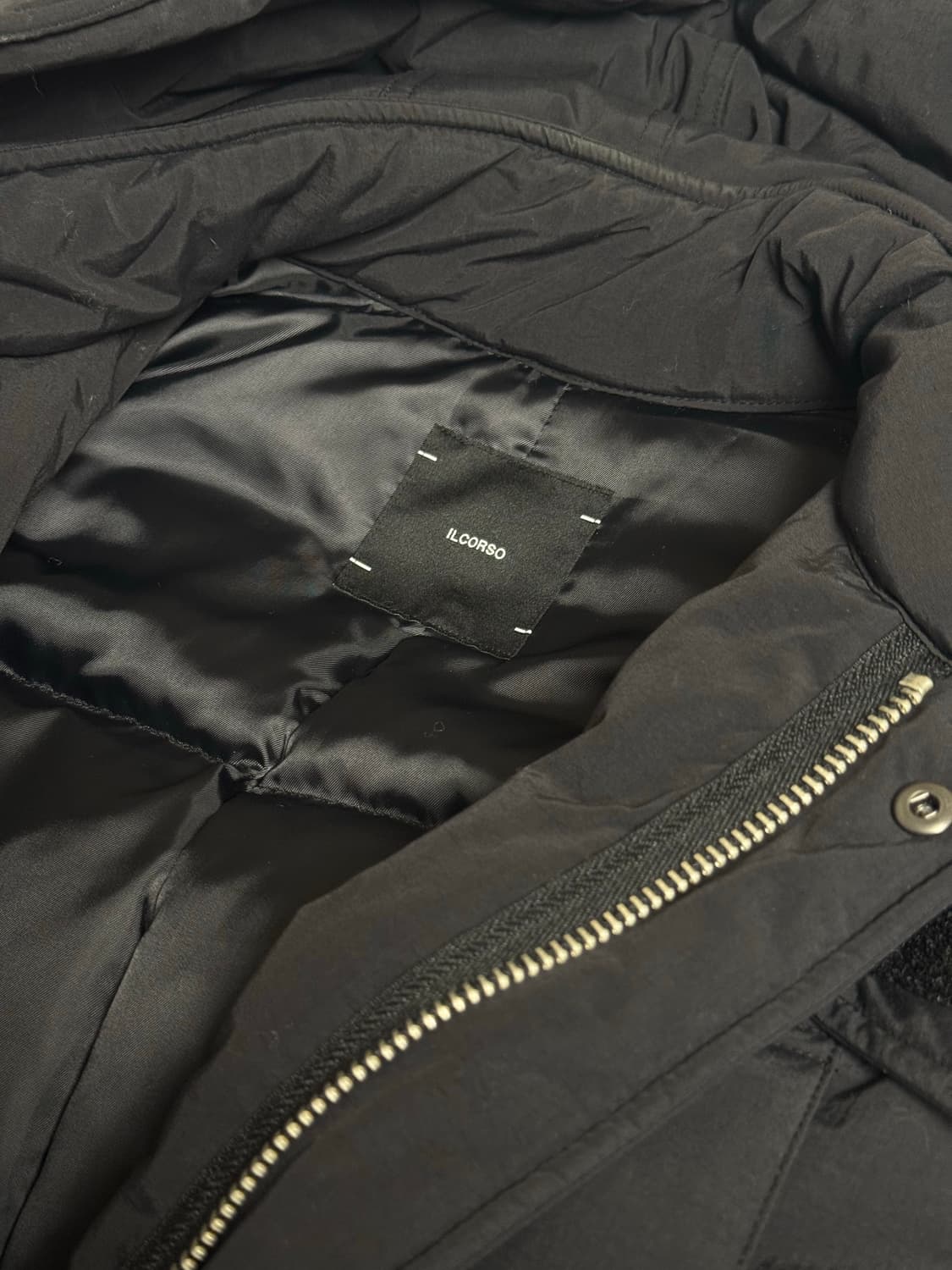 일꼬르소 볼륨 후드 롱 구스 다운 야상 점퍼 패딩 IEJU3F008BK 상품이미지3