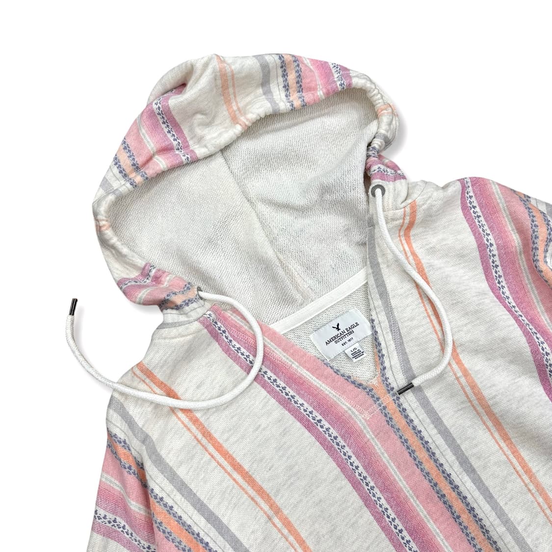 Boho Stripe Loose Fit Hoodie 상품이미지3
