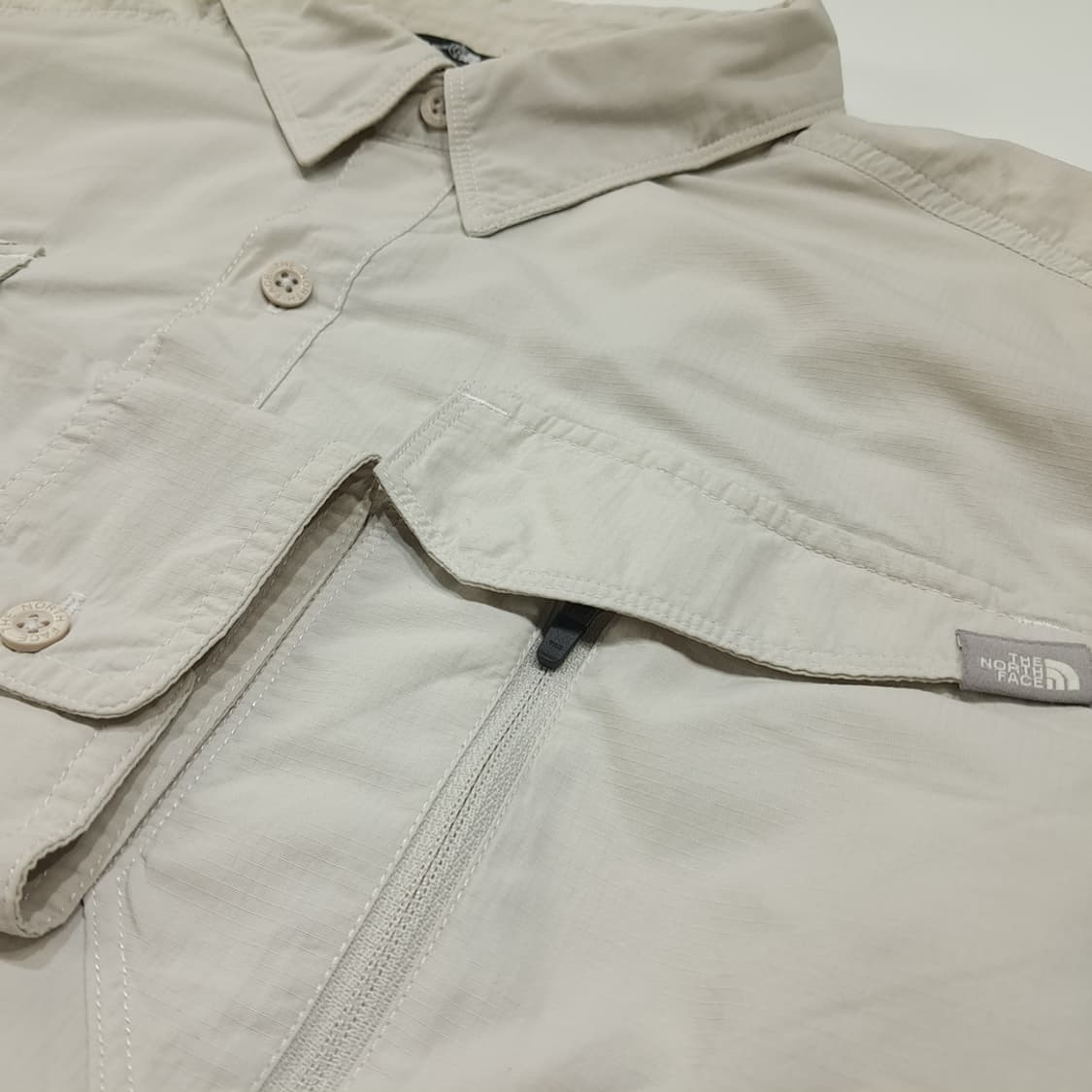 CL649 M 노스페이스 립스탑 벤틸레이션 베이지 셔츠 남방 상품이미지4