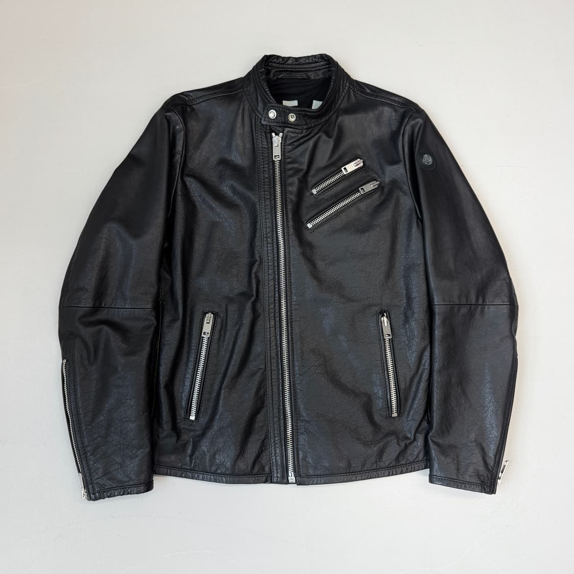 디젤 바이커 리얼레더 물소가죽 사선 라이더 가죽자켓 상품이미지2