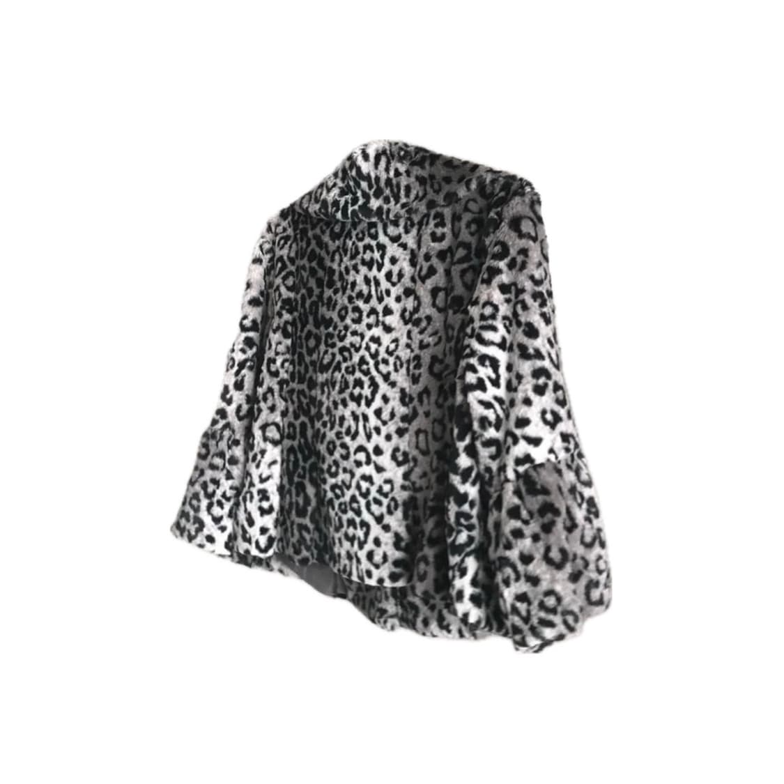 달마시안 호피 퍼자켓 판초 상품이미지2