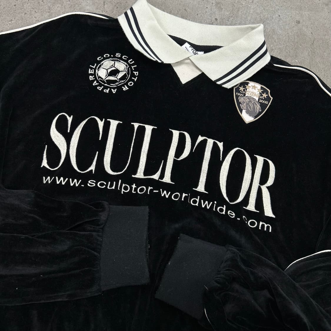 스컬프터 벨루어 벨벳 긴팔 져지[1595] 상품이미지5