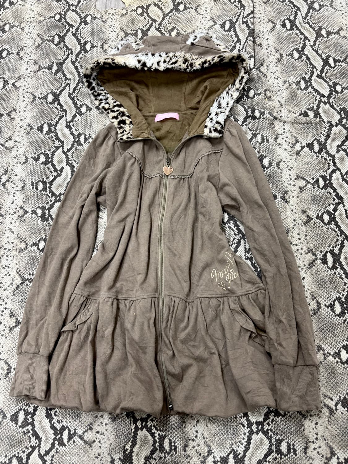 “Vintage” Y2K Kitsch Mood Cat Leopard Ho 상품이미지1