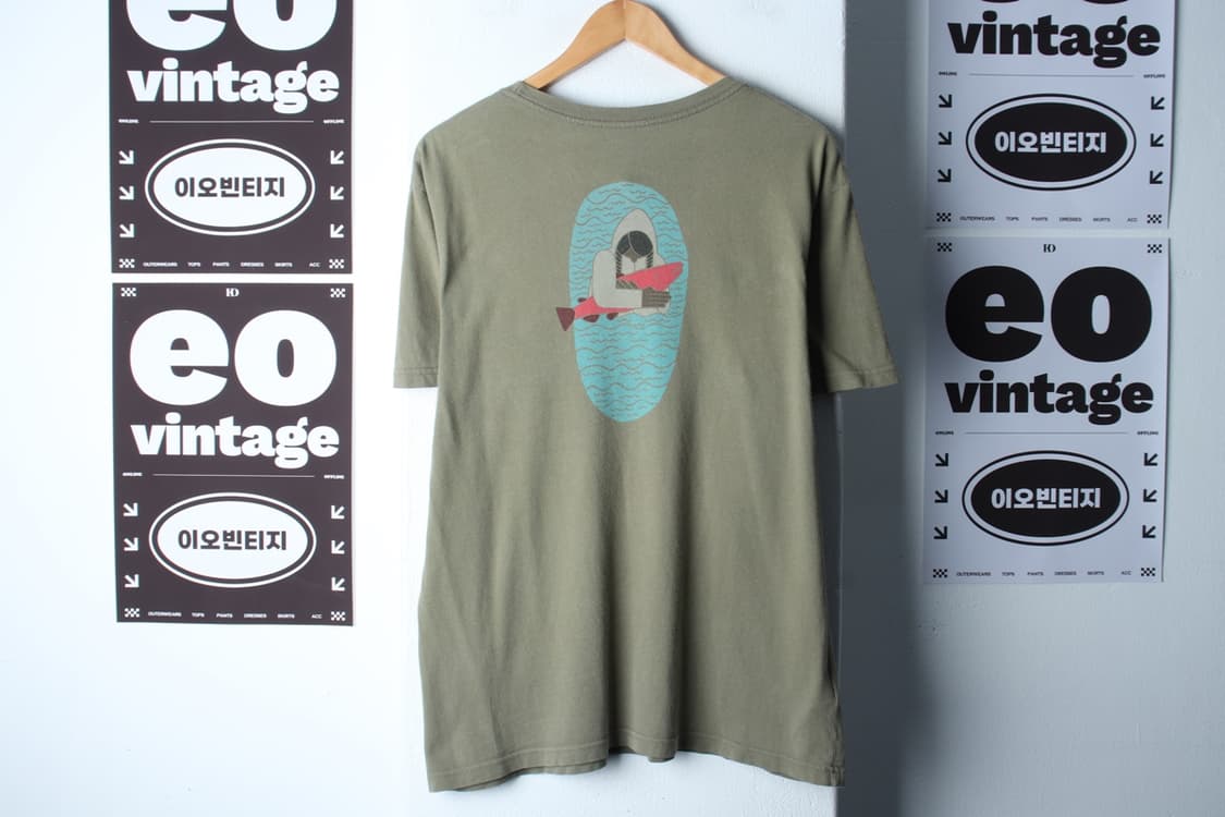 (M-XL) 파타고니아 반팔 티셔츠 카키 에이징 USA-H32416 상품이미지6