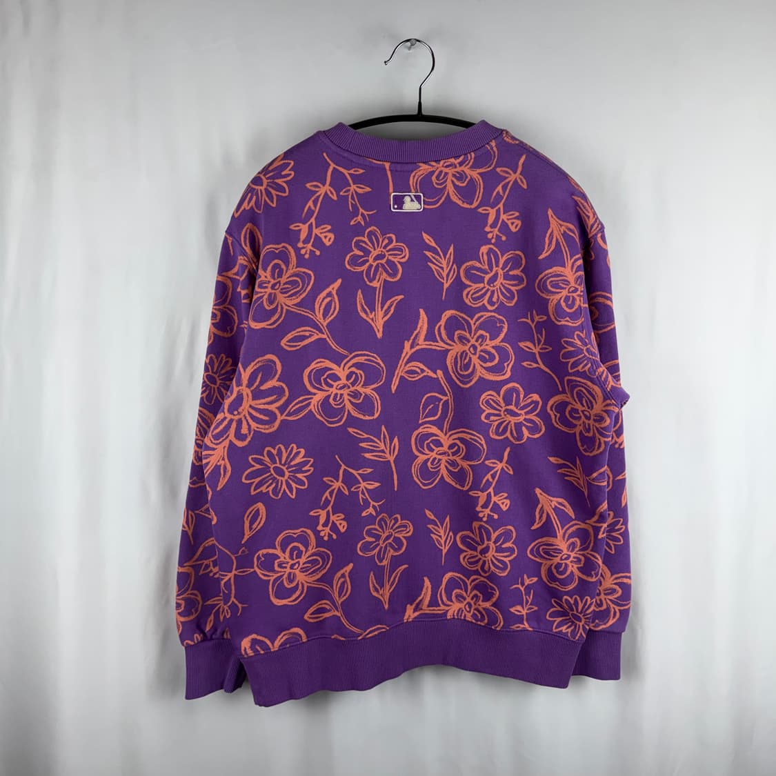 XS) MLB LA다저스 플라워 프린팅 맨투맨 퍼플 상품이미지6