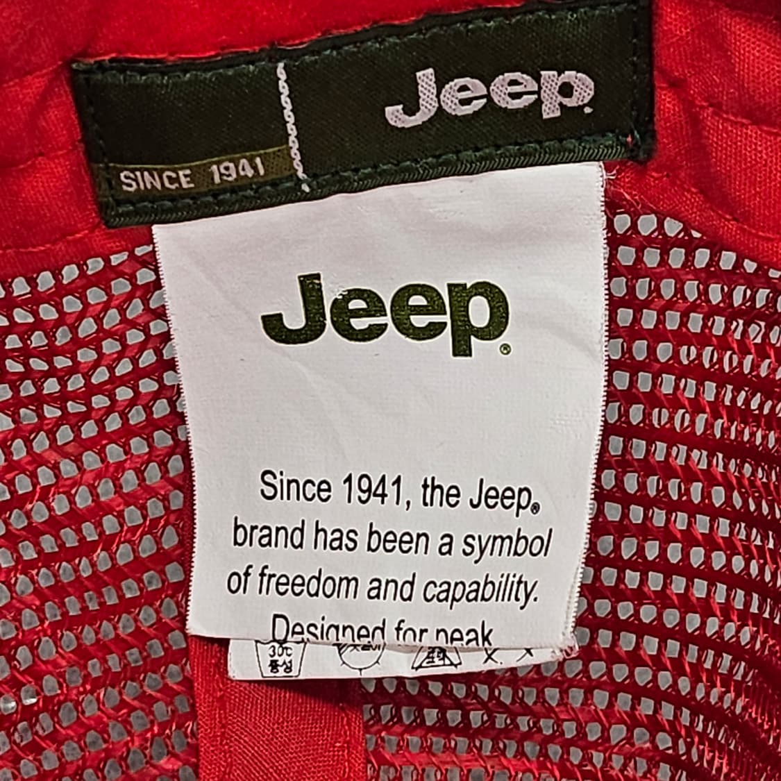 상태좋은 Jeep 정품 시원한 메쉬캡 레드 상품이미지7