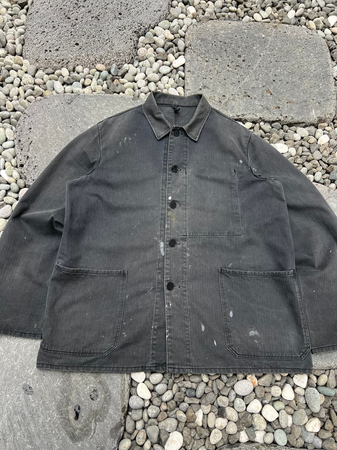 HARD FADED BLACK HBT 헤링본블랙프렌치워크자켓 상품이미지3