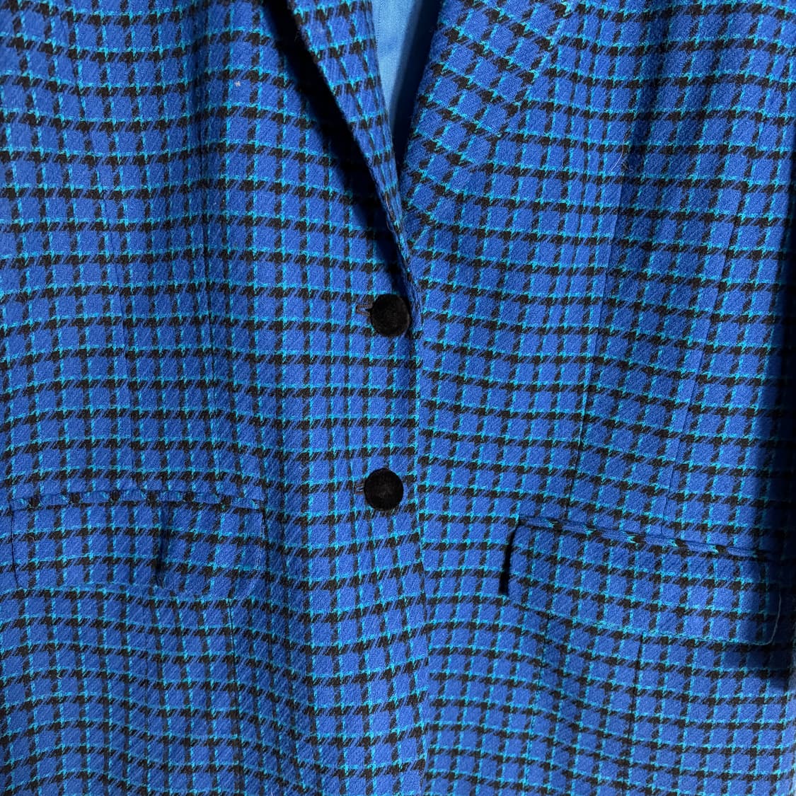 90s 펜들턴 빈티지 블루 하운드투스 체크 울 자켓(Free) 상품이미지4