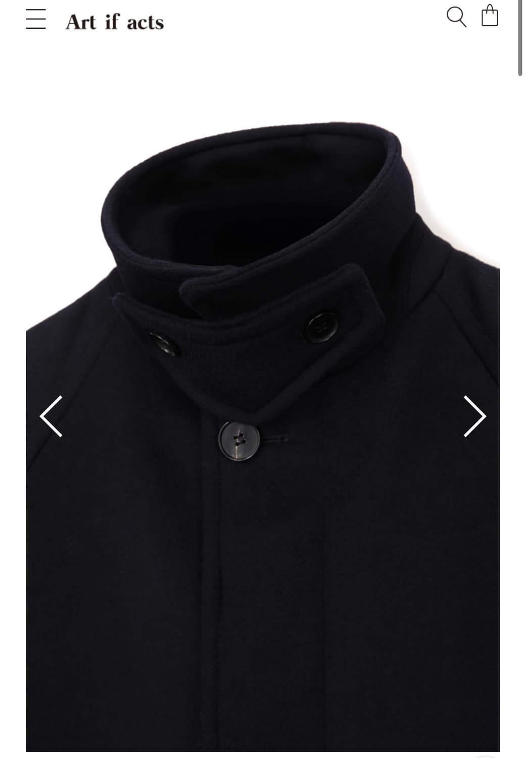 아트이프엑츠 발마칸 코트 네이비 상품이미지9