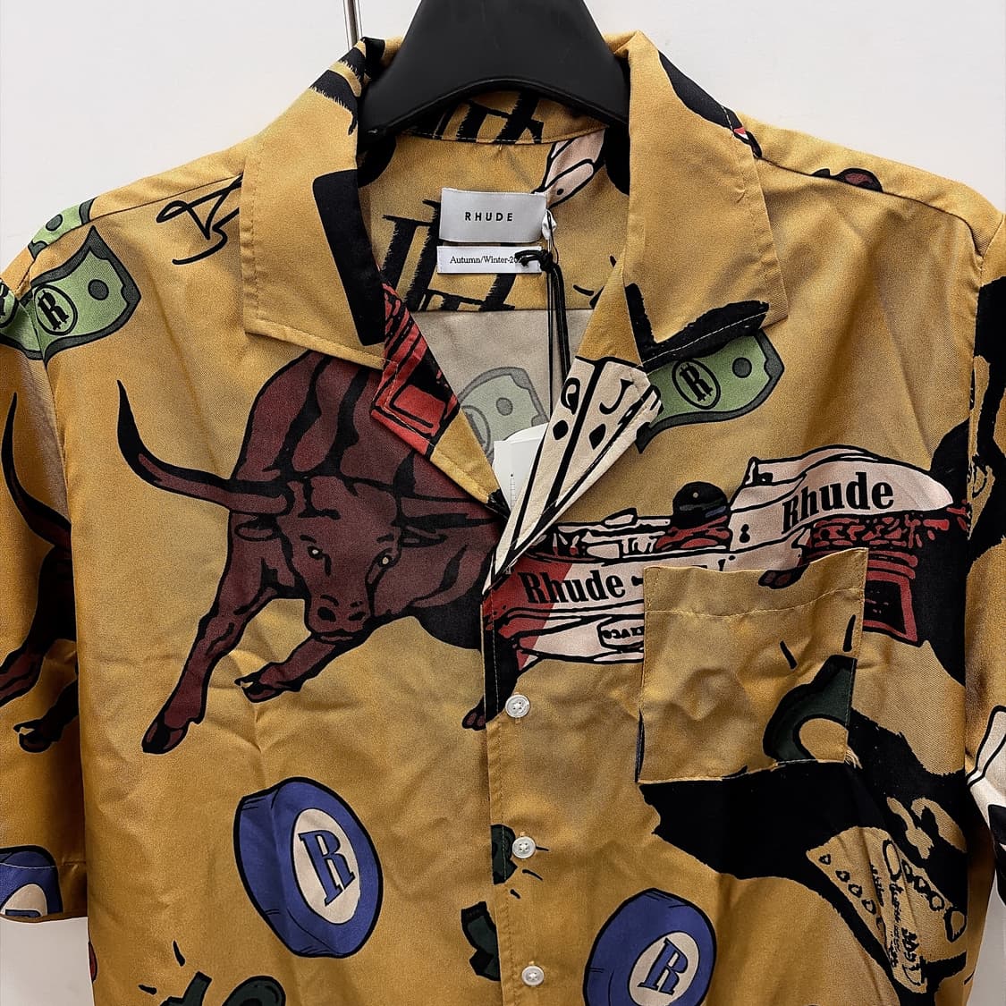 (정품/새상품) RHUDE 루드 남성 실크 프린트 반팔 셔츠 상품이미지2