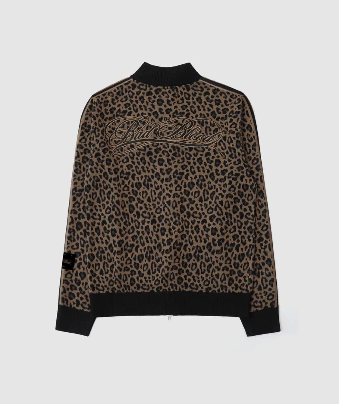 배드블러드 다크 클래식 니트 트랙 집업 (레오파드) 상품이미지1